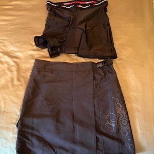 Garneau women's cycling skirt and shorts, Lg